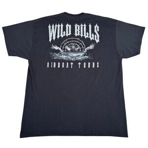 Vintage Wild Bills Airboat Tours Shirt OSG Swamp Gangster Florida Jerzees 2XL
